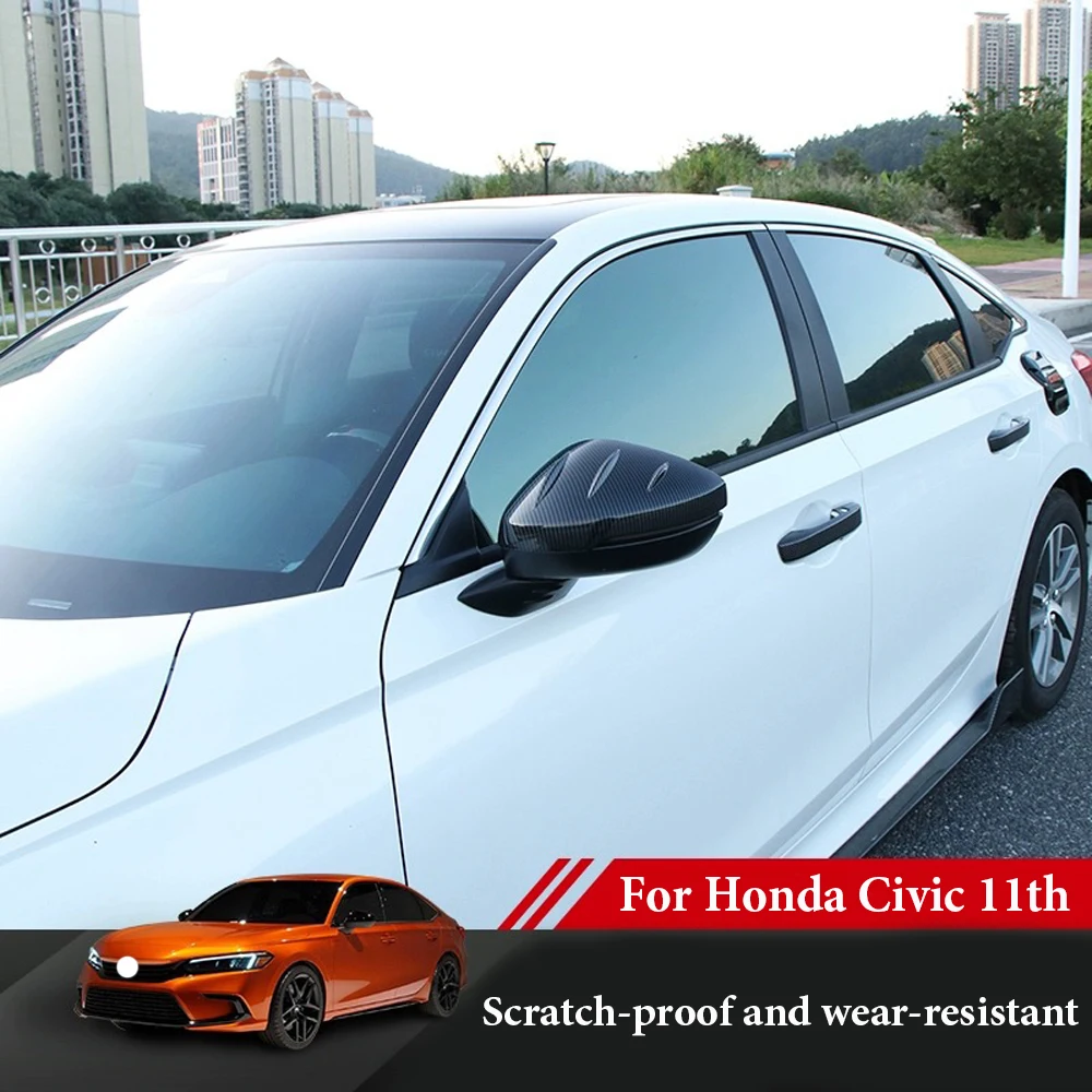 

Car Styling For Honda Civic 11th Gen 2022 Door Side Wing Rearview Mirror Cover Cap Trim Auto Accessories 2pcs