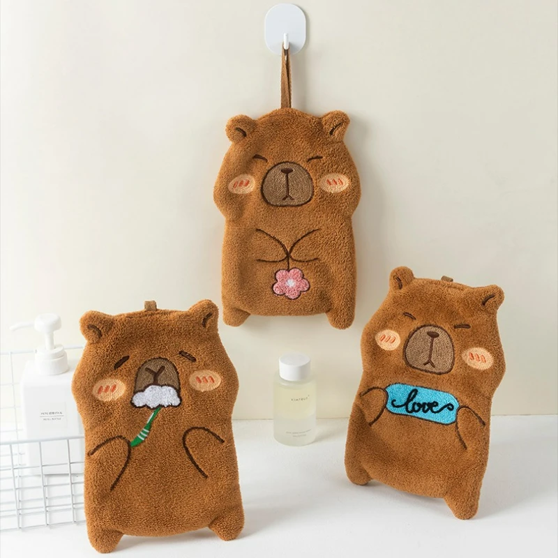 One cross-border creative carded coral-fiber hand towel, wall-mounted thick non-shedding hand towel