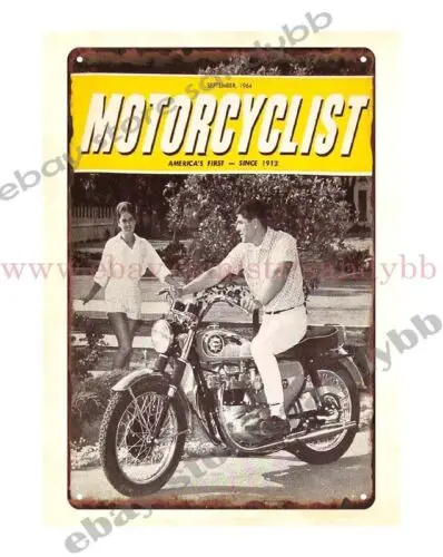 a home decor store 1965  Motorcycle 65 Motorcyclist metal tin sign