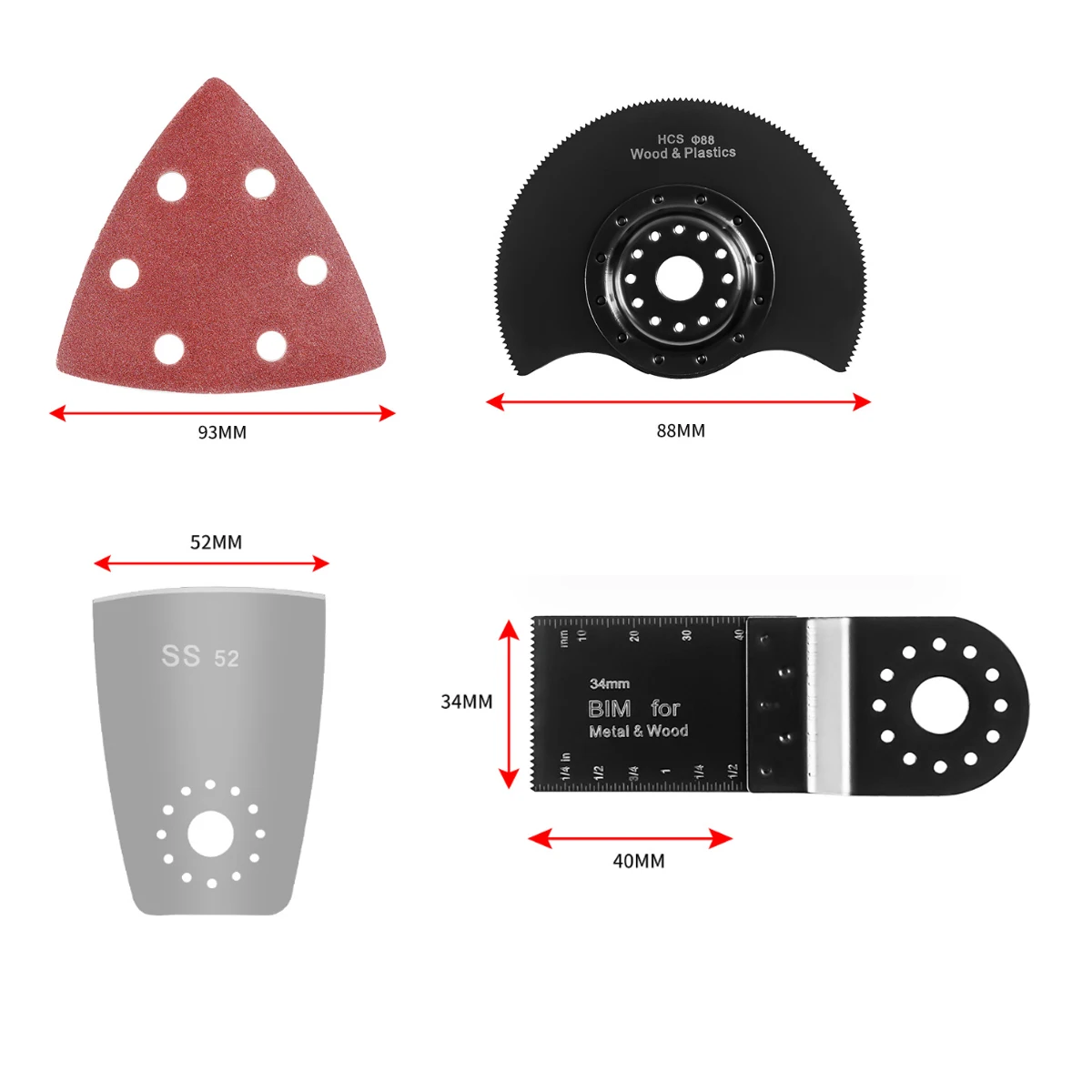 Oscillating Tool Multi Function Plunge Saw Blades Renovator Trimmer Scraper Blade Cut Disc For WOBERICH