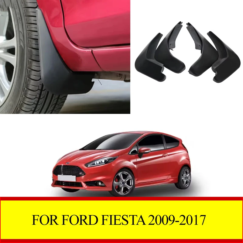 4 teile/satz Auto Kotflügel Für Ford Fiesta 2009-2017 Kotflügel Spritzschutz Schmutzfänger Vorne Hinten Schmutzfänger Zubehör