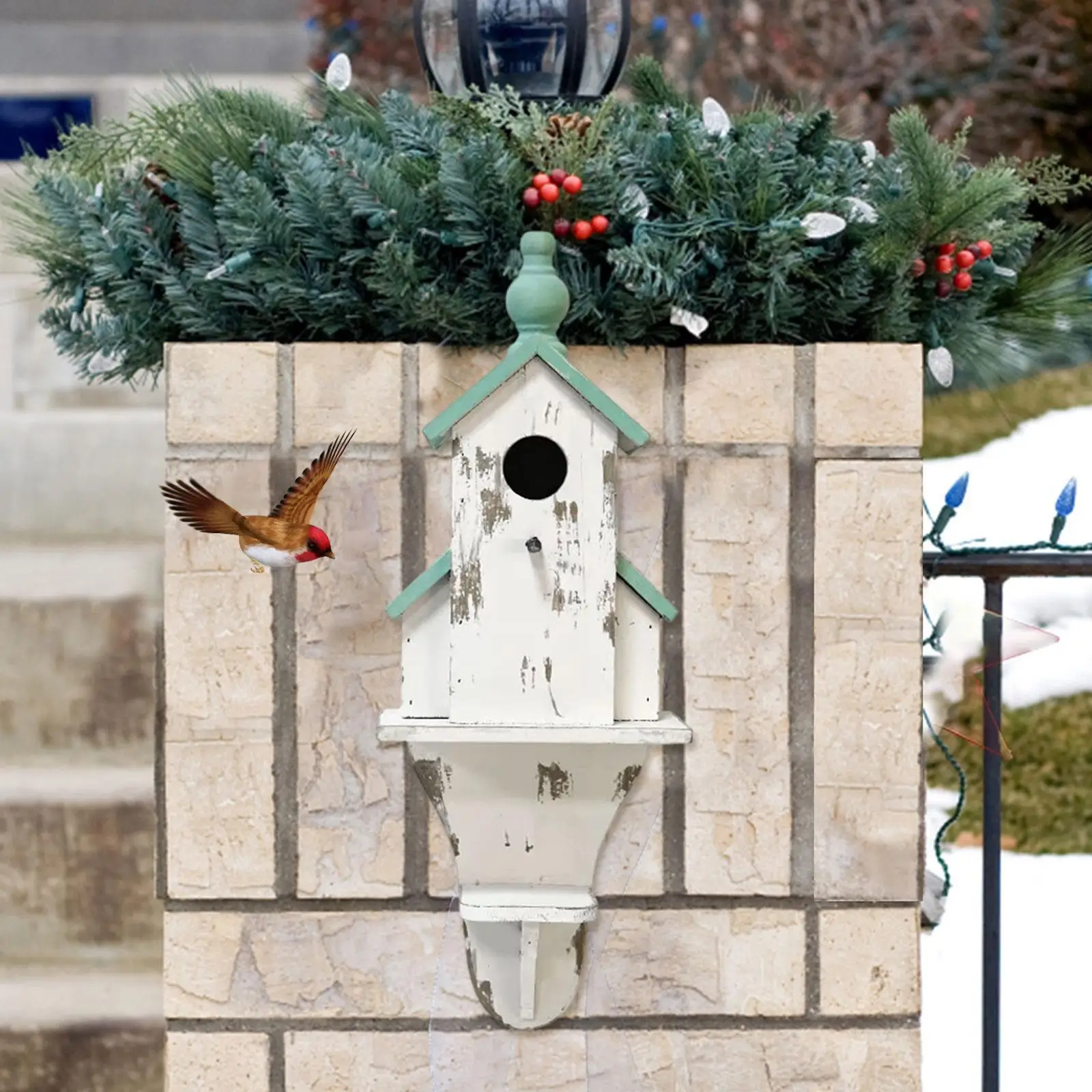 Bird Houses for Outside Decorative Wooden Multipurpose for Outdoor Birdhouse