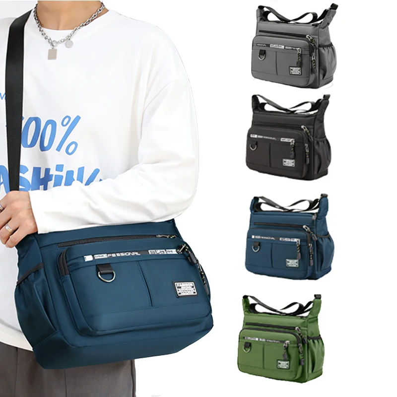 

Neutral style backpack for men and women, with multiple pockets and a single shoulder strap, suitable for business trips.