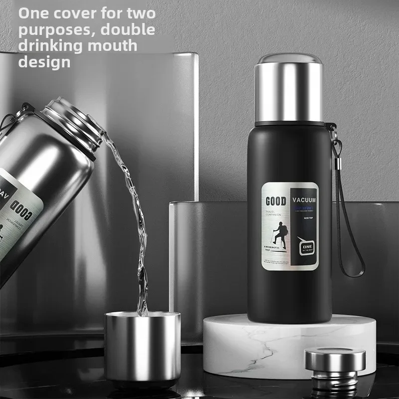 

Outdoor stainless steel large capacity insulated pot, convenient tea and water separation insulated cup
