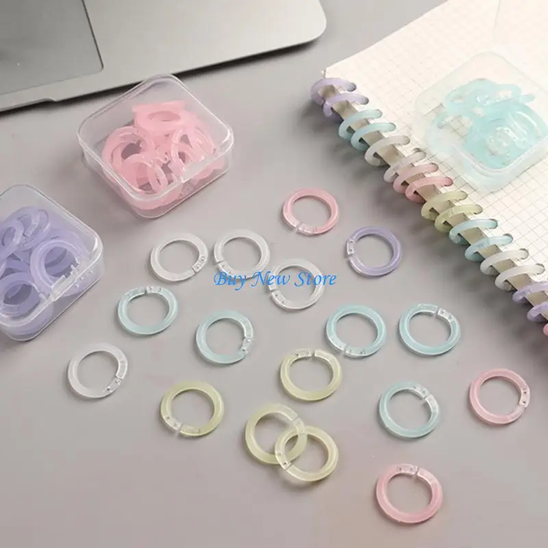 

20CE 15mm Detachable Binder Rings Book Rings for Index Card Loose Leaf Notebook