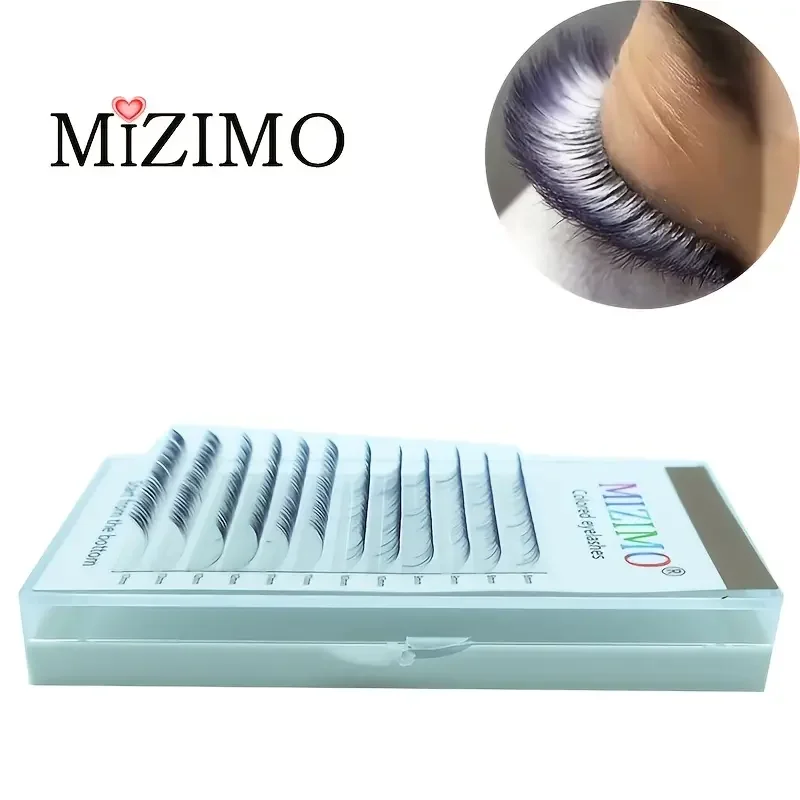 White-haired Colorful Pointed Double-color Eyelash 0.07 Soft Curled Bright Color 8-13 Single Grafted False Eyelash