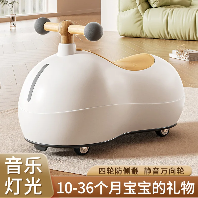 Children's Simple Twisting Baby One-year-old Gift Baby Anti-sideways-rolling Light Toy Car Slide for Kids
