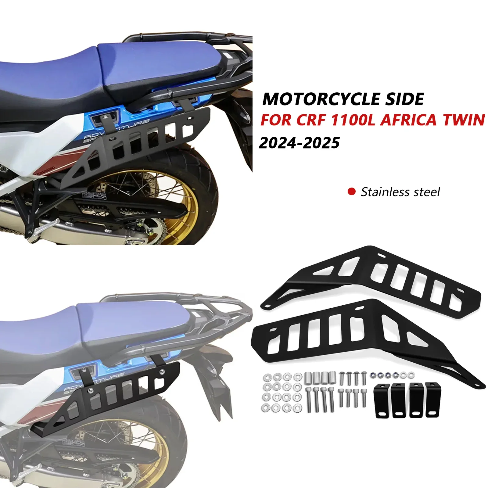 

Rear Luggage Rack Cargo Side Panniers Rack Luggage Saddlebag Carrier Bracket For Honda CRF 1100 L Africa Twin 2025 2024
