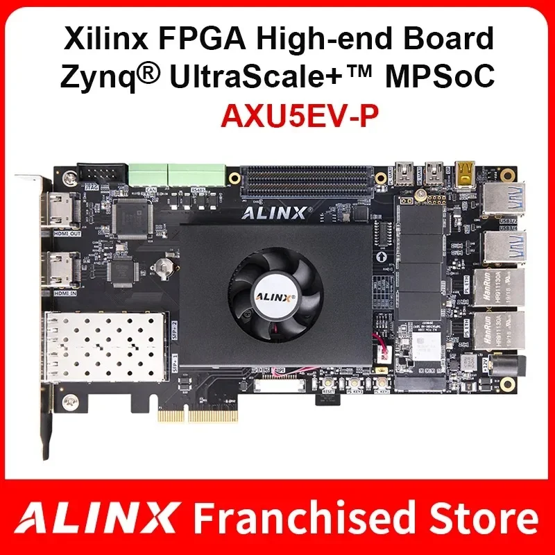 

ALINX AXU5EV-P: Xilinx Zynq UltraScale + MPSoC ZU5EG FPGA макетная плата AI PCIe3.0 H.265 Car ADAS Vitis-AI