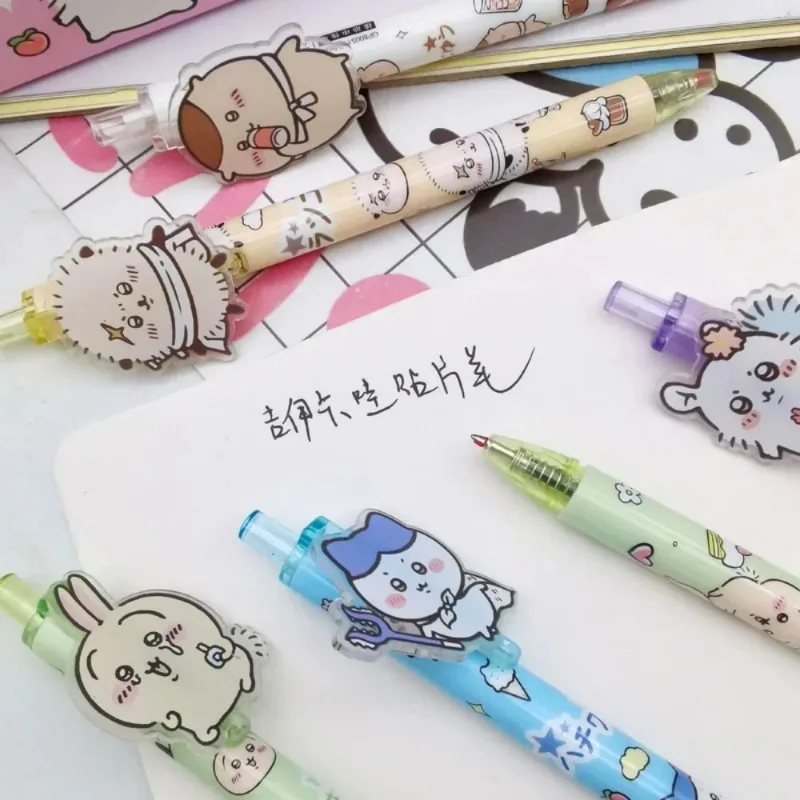 Neue Kawaii Chiikawa Druckgelstifte zum Schreiben, Niedliche Cartoon-Stifte mit 0,5mm Schwarzer Tinte, Büro- und Schulbedarf, Kindergeschenke, Anime – Detail 6