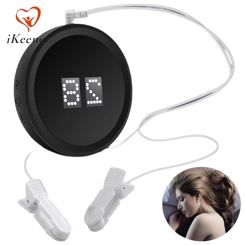 Insomnia Sleep Aid Device 28 Levels 3 Modes CES Pulse Ear Clip Microcurrent for Better Sleeping Relaxing Relieve Anxiety
