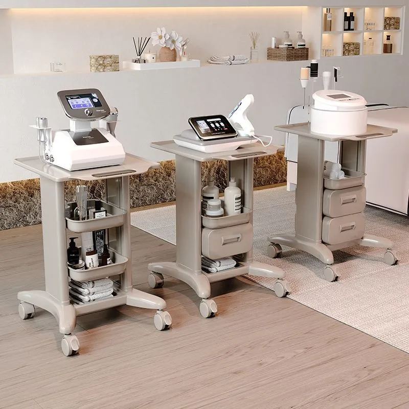Thickened Mobile Beauty Cart Storage Trolley with Drawers Workbench Organizer Salon Instrument Rack Rolling Utility Cart
