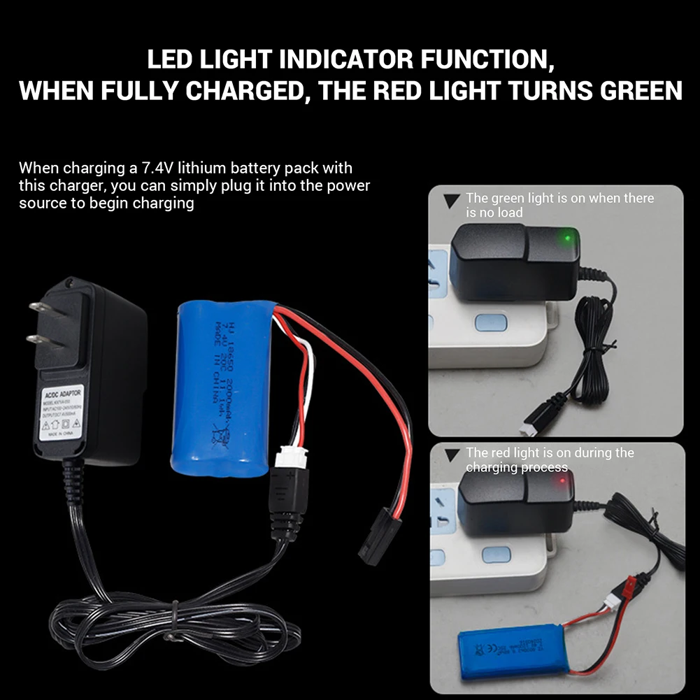 7.4V 2S リチウムバッテリーバランスチャージャー 3P 高速プラグ XH-3P RC ヘリコプター用