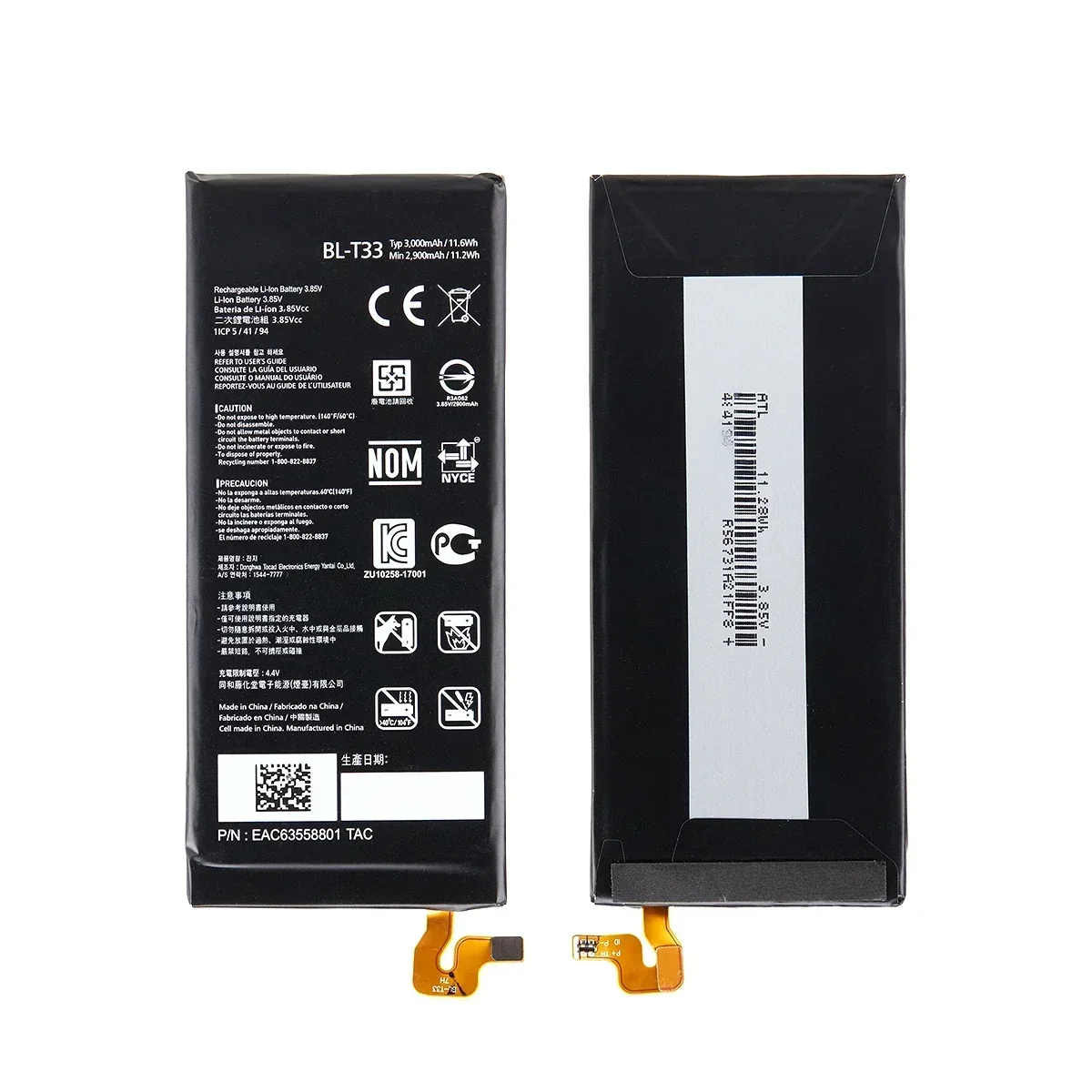 Original BL-T33 3000mAh Replacement Battery For LG Q6 M700A M700AN M700DSK M700N T33 BLT33 Mobile phone Batteries