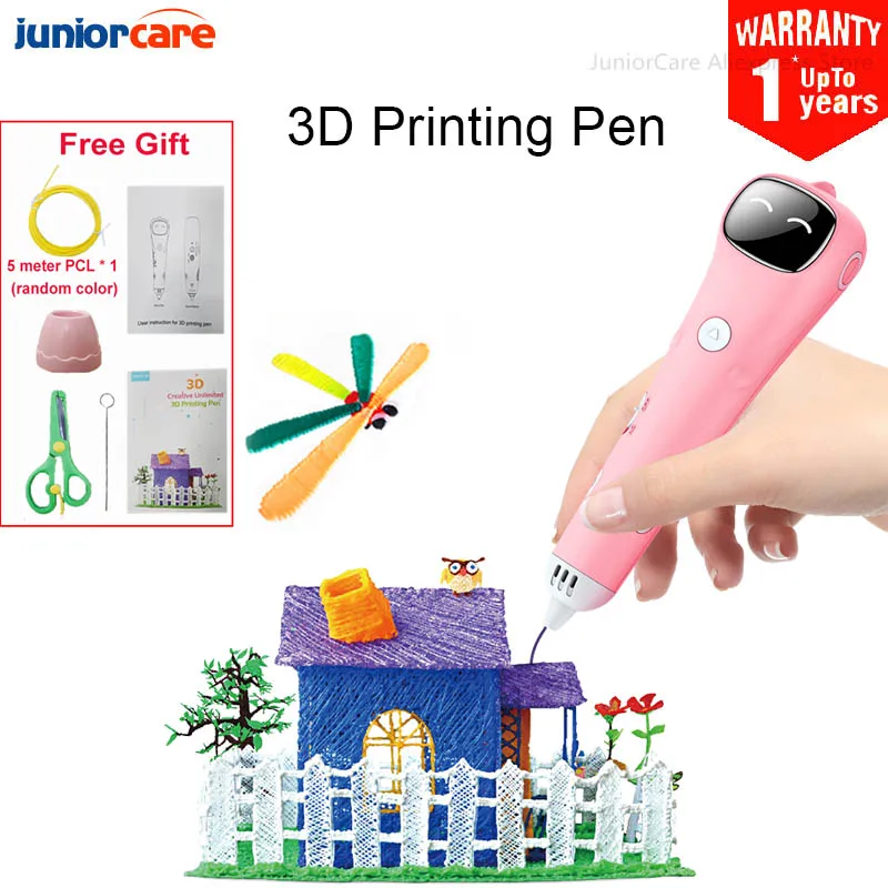 Original DIY 3D Drawing Pen Low Temperature PCL Filament Anti-Scald Digital Display 3D Printing Pen For Girls Boys Gift Toys