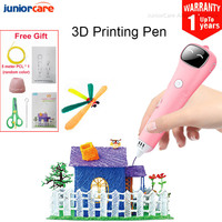 Original DIY 3D Drawing Pen Low Temperature PCL Filament Anti-Scald Digital Display 3D Printing Pen For Girls Boys Gift Toys