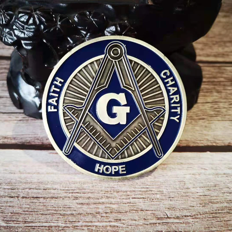 Masonic Car Badge Emblems BCM2 Freemason FAITH CHARITY HOPE Retro Exquisite Paint Technique Personality Decoraction Sticker