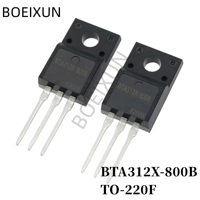 5Pcs BTA312X-800B BTA312X Thyristor TO-220F Plastic Package 12A/800V DIP Triac Large Chip