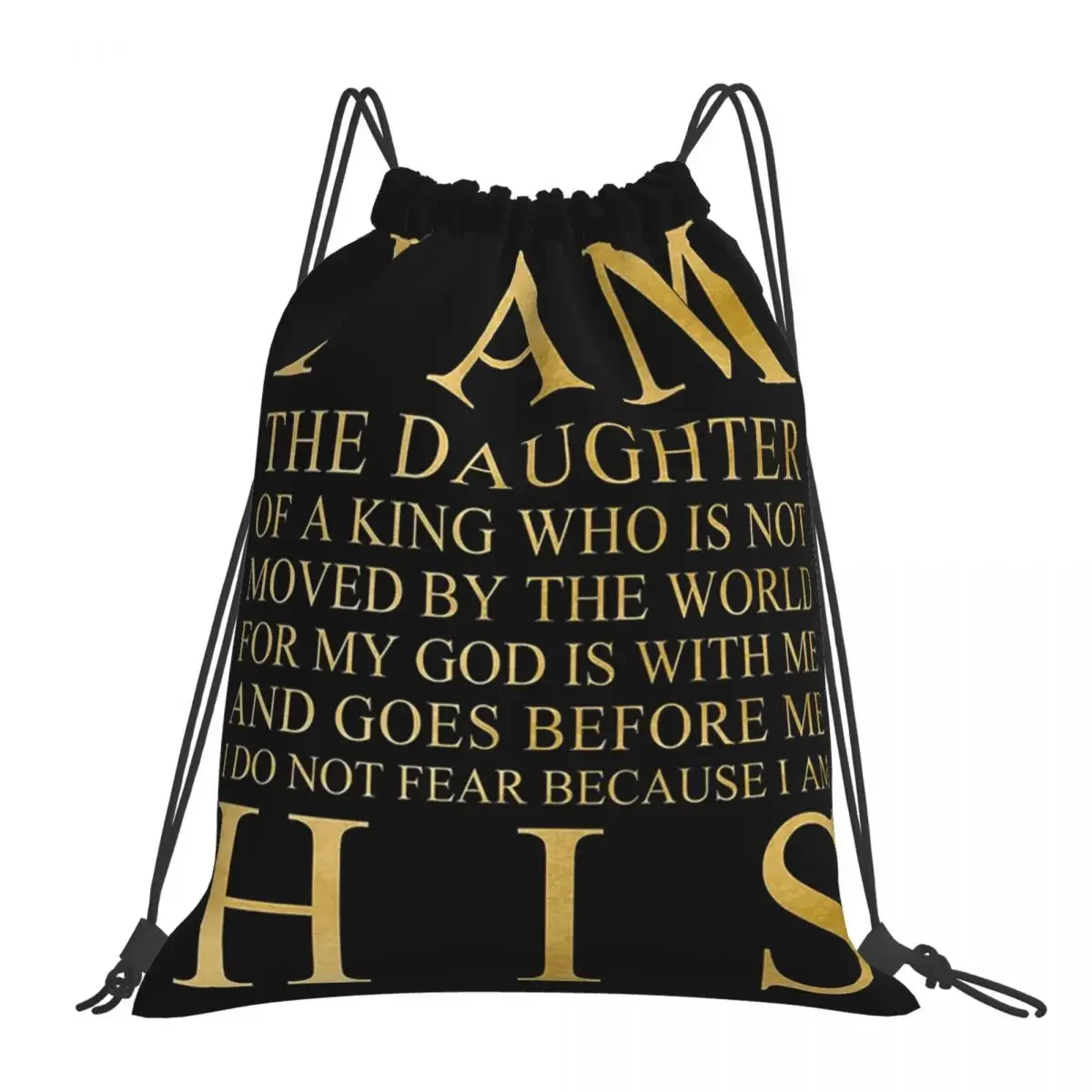 Daughter Of A King Backpacks Fashion Portable Drawstring Bags Drawstring Bundle Pocket Storage Bag BookBag For Man Woman School