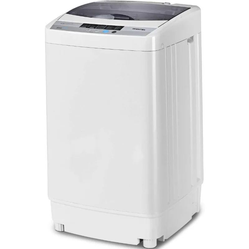 Giantex Full-Automatic Washing Machine Portable Compact 1.34 Cu.ft Laundry Washer Spin with Drain Pump