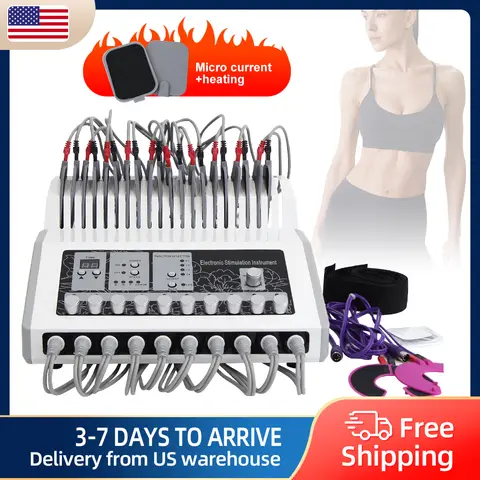 4IN1 EMS Muscle Stimulator Electrostimulation Machine Russian Waves Weight Loss Machine EMS Electric Muscle Stimulator Body Massager With Heating