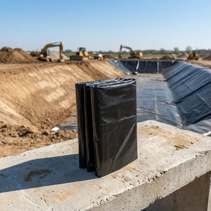 HDPE Anti Seepage Geomembrane Liner Customized Size for Fish Farm Reservoir Landfill and Wastewater Treatment Projects