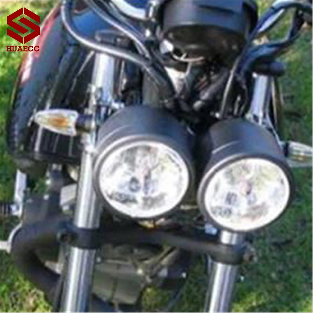 4-1/4'' 55W Matt Black Twin Dominator Motorcycle Headlight Halogen Light Dual Streetfighter Cafe Racer Custom Dirt Bike