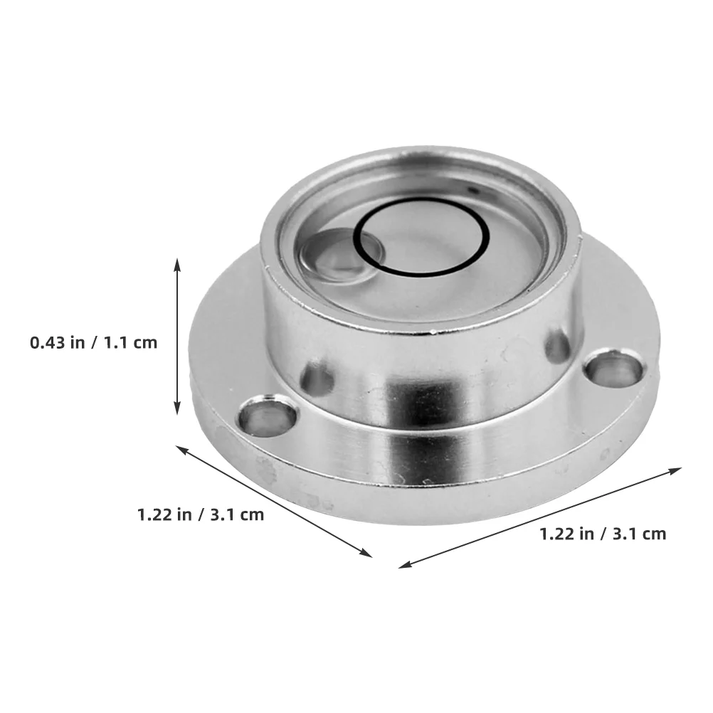 Multi-Function Espírito Nível Níveis De Bolha Circular, Aço Inoxidável De Prata, Pequeno