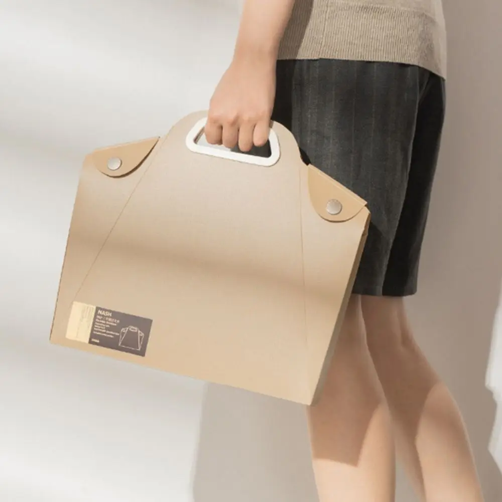 Creative Snap Button A4 File Folder Portable Large-capacity File Bag Waterproof Bill Package School Office