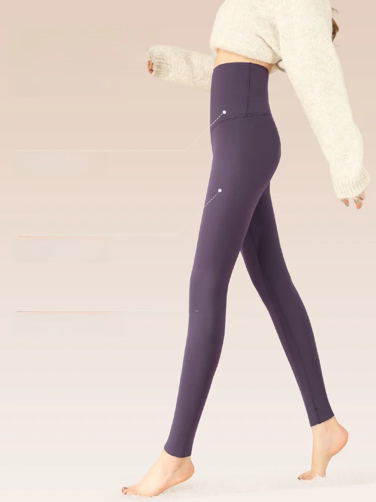 Bla thiened fce calças de yoga femininas outono inverno cintura alta calças compridas emagrecimento efeito visual não volumoso gelo neve danny