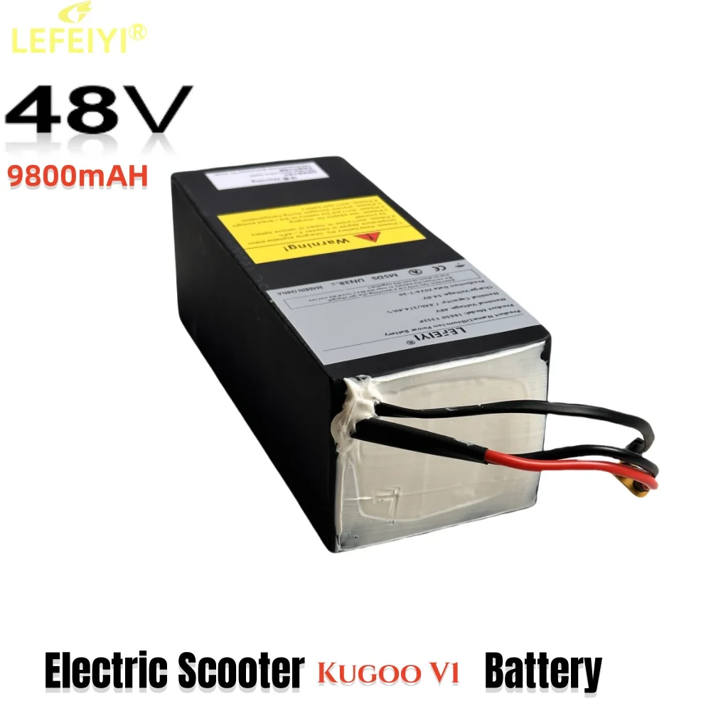 بطارية الدراجة الكهربائية Kugoo V1 Pro 48 فولت 9.8 أمبير 500 وات، بطارية عالية الطاقة 750 وات مع MBS، 13S3P