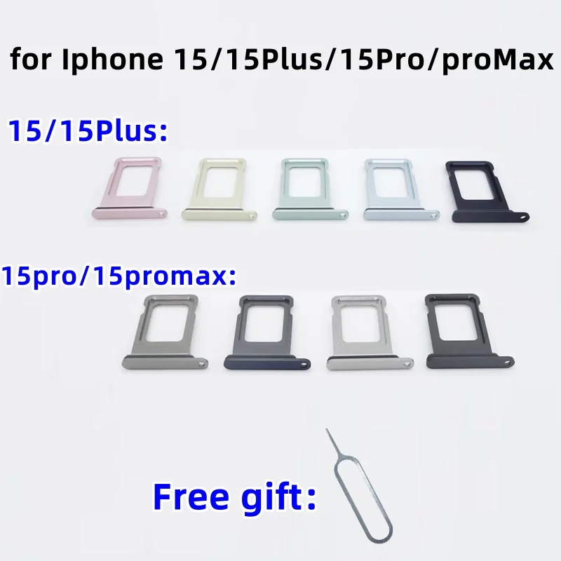 Bandeja de tarjeta SIM para Iphone 15/15Pro/15ProMax, soporte para cajón con ranura para tarjeta, bandeja para tarjeta con chip, enchufe para lector de tarjetas Sim para Iphone15Plus