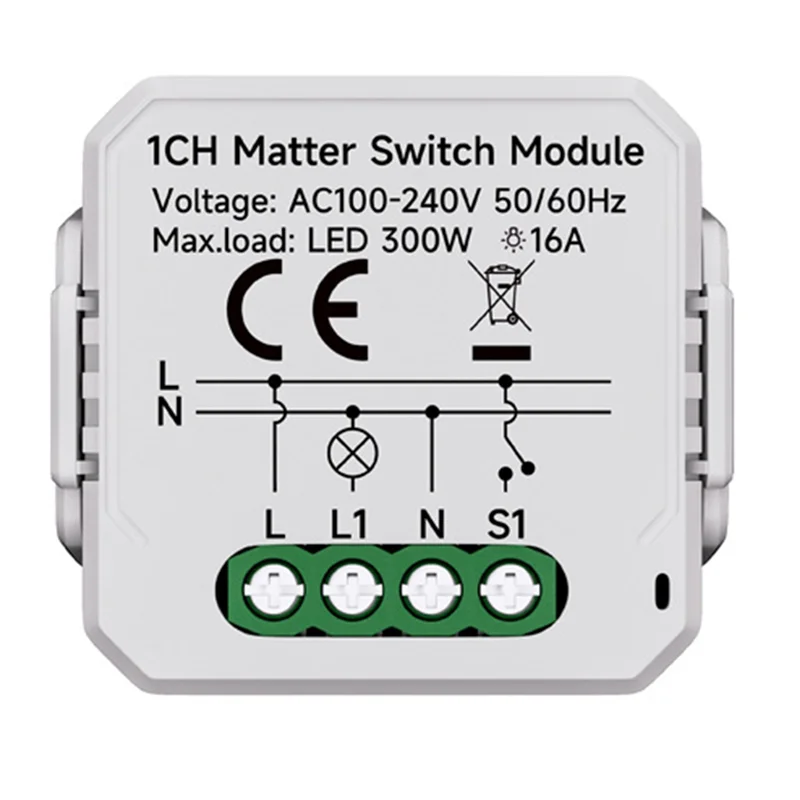 -BOFF Matter Wifi Switch Modul Smart Home Automation Relaismodul mit Homekit Smartthings Alexa Google Home