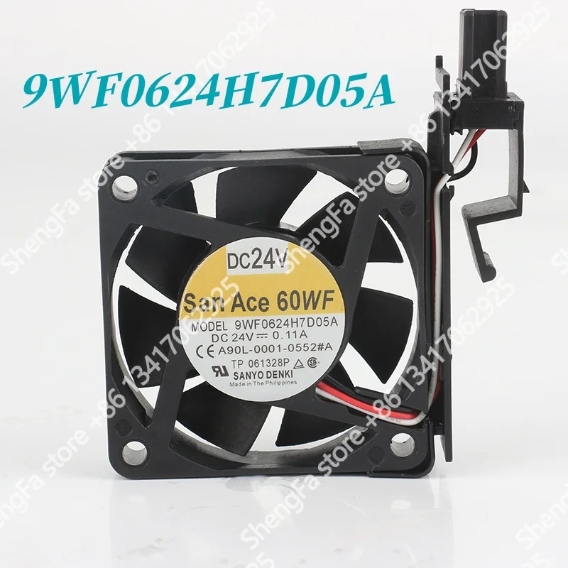 cooling fan New Original Sanyo 5V 12V 48V AC EC 6015 6CM 60X60X15MM Fanuc System-specific three-wire 9WF0624H7D05A DC 24V 0.11A