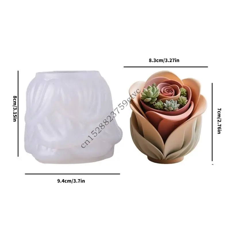 D0UF تصاميم قالب وعاء الزهور السيليكون للديكور اليدوي والحرف الفنية