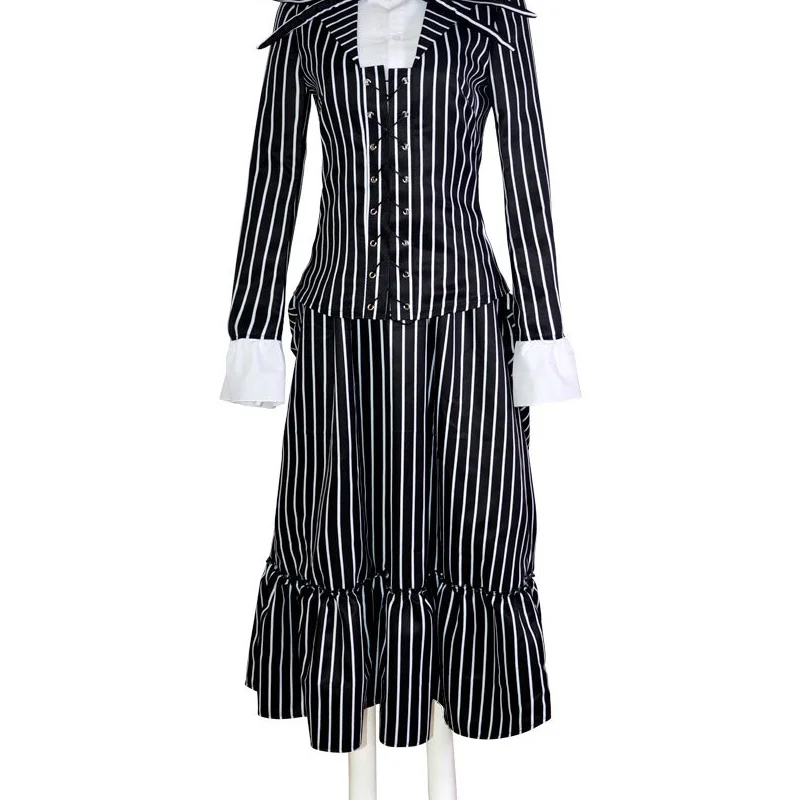 أزياء جديدة لعام 2025 من Cisas Night Scrs Ja التأثيرية للرجال مجموعة كاملة من أزياء الهالوين الهيكل العظمي Ja أزياء المسرح الصينية التقليدية