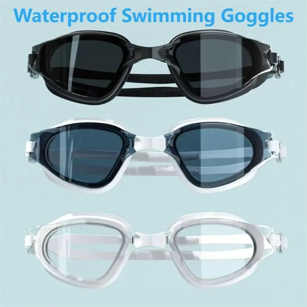 

Anti-fog Adult Swimming Goggles Set with Nose Clip Adjustable Silicone Swim Cap Anti-leakage Unisex Diving Eyewear Water Sports