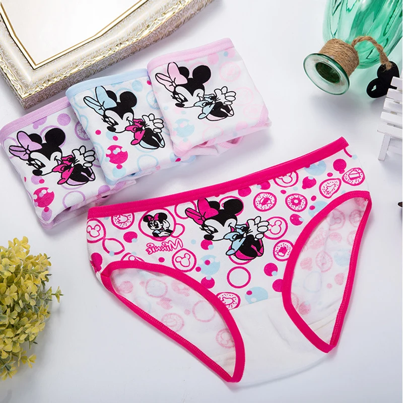 4 Pcs/Lot Children\'s Underpants For Girls Cute Cat Hello Kitty Cartoon Girls Panties Cotton Baby Kid Underwear Breathable Briefs