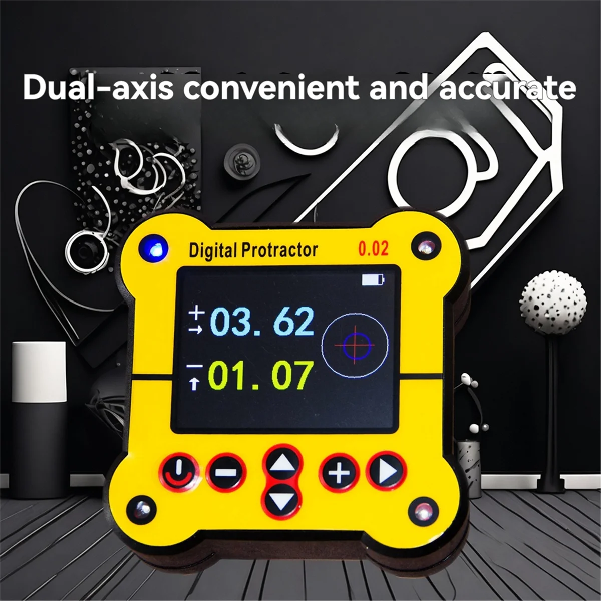 Dual Axis Level Digital Protractor Electronic Level Angle Gauge Finder Inclinometer 0.02°Resolution Woodworking Tool