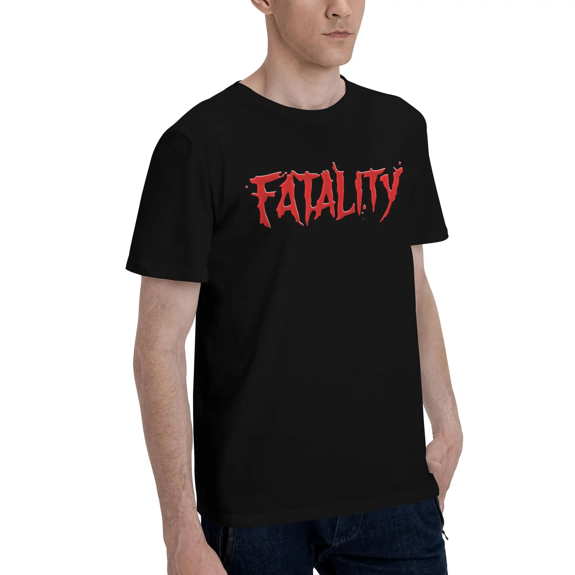 FATALITY  Novelty Graphic 100% Cotton T-Shirt Mortal Kombat Tops Tees For Men