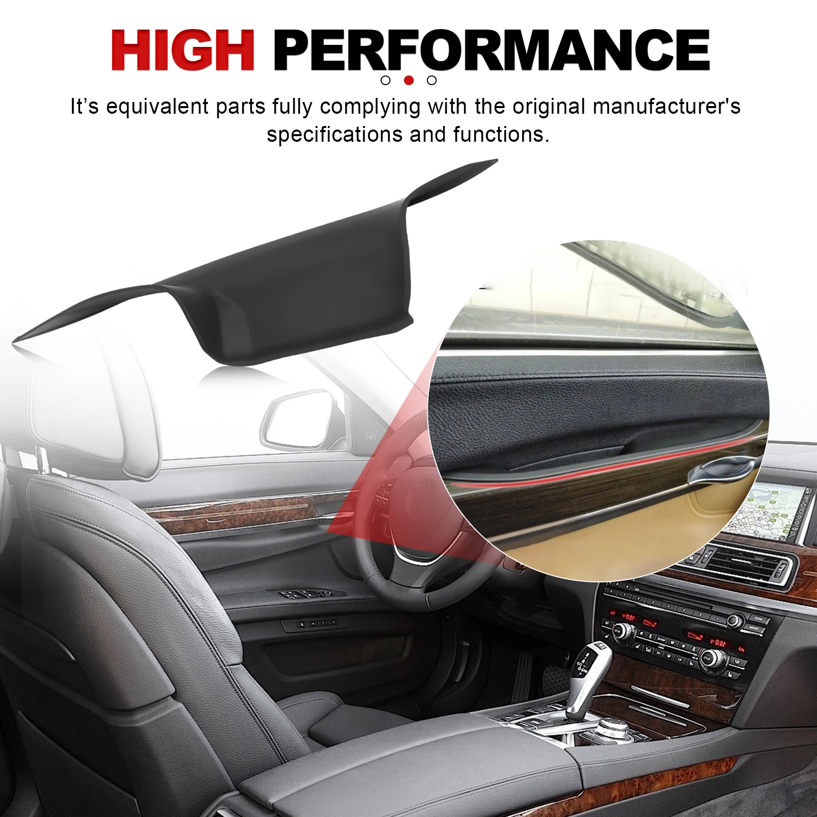 Left/Right Side Door Interior Handle Pull Carrier Cover 51429151212 51419115501 FOR 2008-2015 BMW 7 Series F01 F02