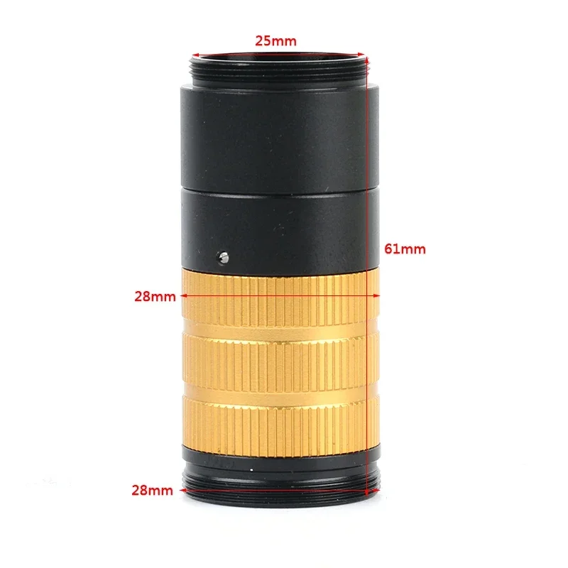 50X 100X Adjustable Zoom Industrial C Mount Lens High Distance High Visual Field For HDMI VGA USB Video Microscope Camera