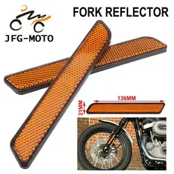 Motocicleta de plástico garfo dianteiro refletor pernas inferiores deslizante aviso segurança para harley perna inferior sliders dyna super glide fxd