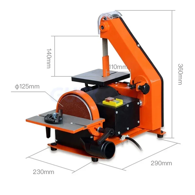 Small Sanding Belt Machine Woodworking Desktop Polishing Grinding Machine Multi-functional Sandpaper Machine Metal Deburring