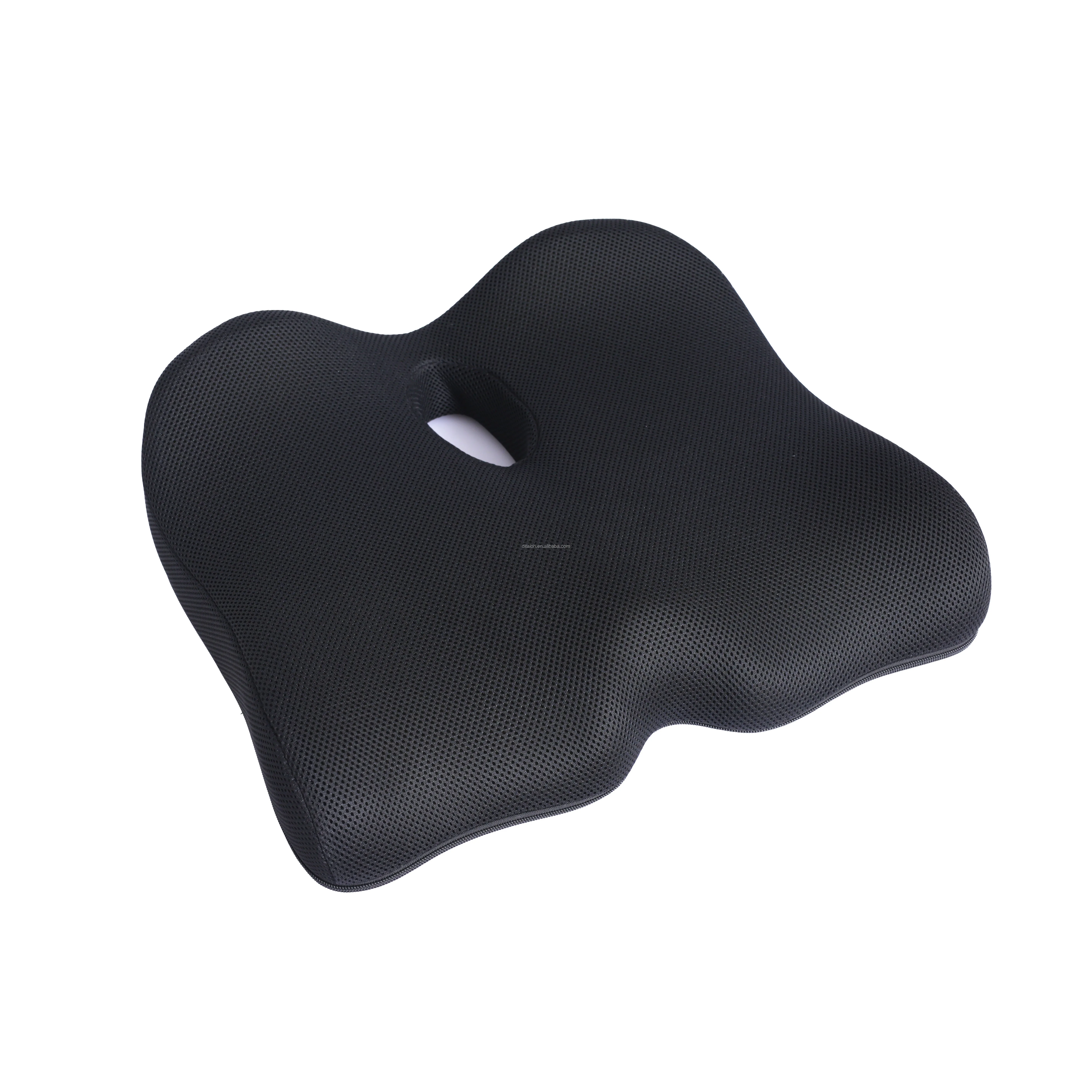 Luxury Fully Wrapped Memory Foam Coccyx Cushion Anti Static Quilted Cover Zero Gravity Blood Circulation for Car Airplane Travel