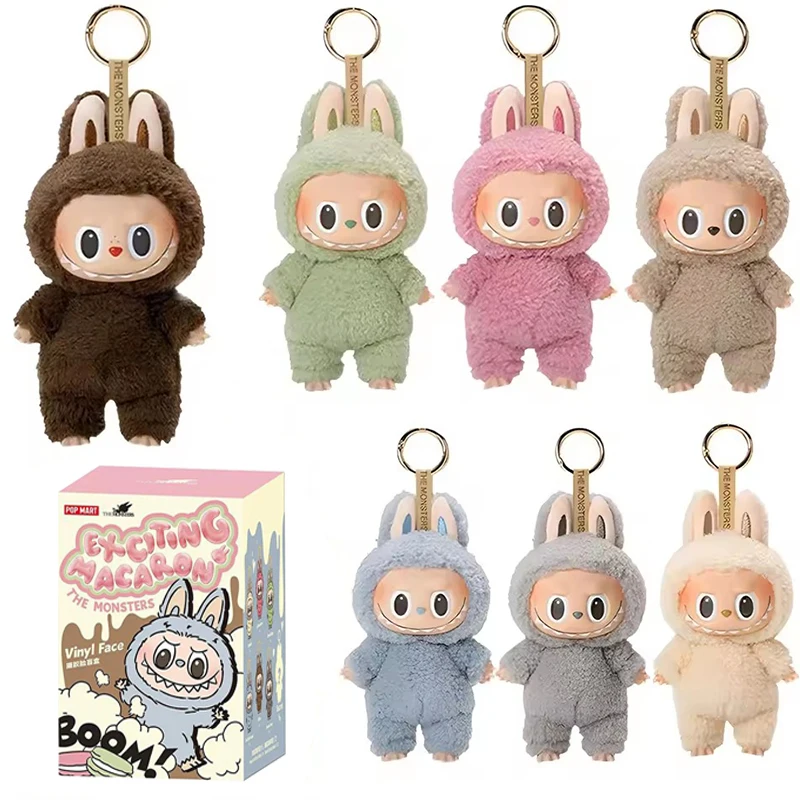 LABUBU Plush Doll Macaroon Action Anime Figures Doll Hobbies Pendant Ornament Cute Mysterious Box Pvc Kid Festival Surprise Gift