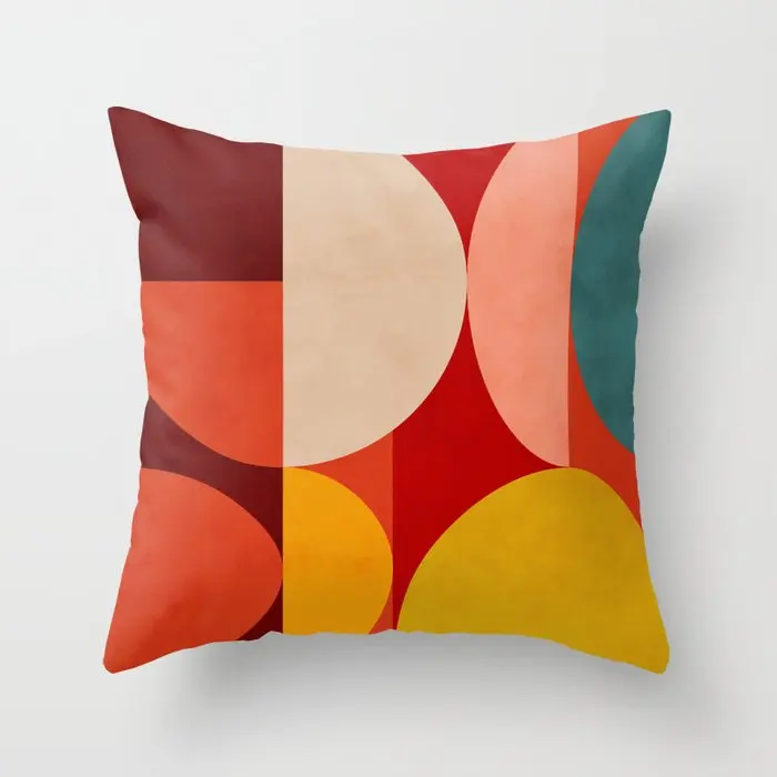 decorative Home pillow case Cushion covers 45*45 nordic 40*40 40x40cm 50x50cm Morandi shape geometric abstract children's velvet