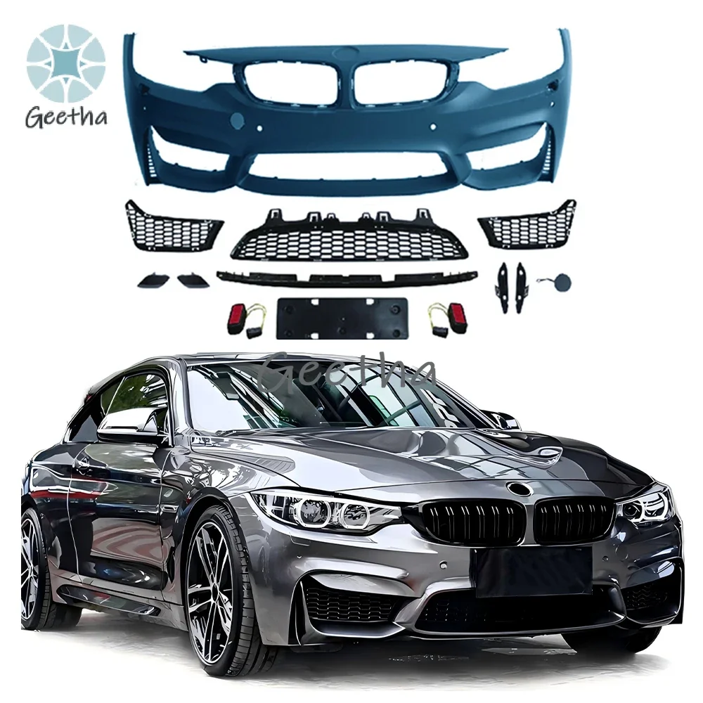 

F32 Car Parts Upgrade to M4 Full Body Kit for BMW 4 Series F32 F36 F33 435i 420 2014-2019 Rear Bumper Side Skirts Front Bumper