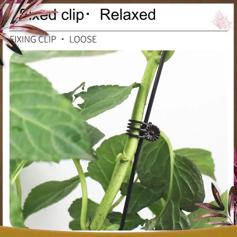 AB59-10 Piece Plant Supports For Indoor Plants 50Cm Plant Sticks Support As Shown Bendable Metal Steel