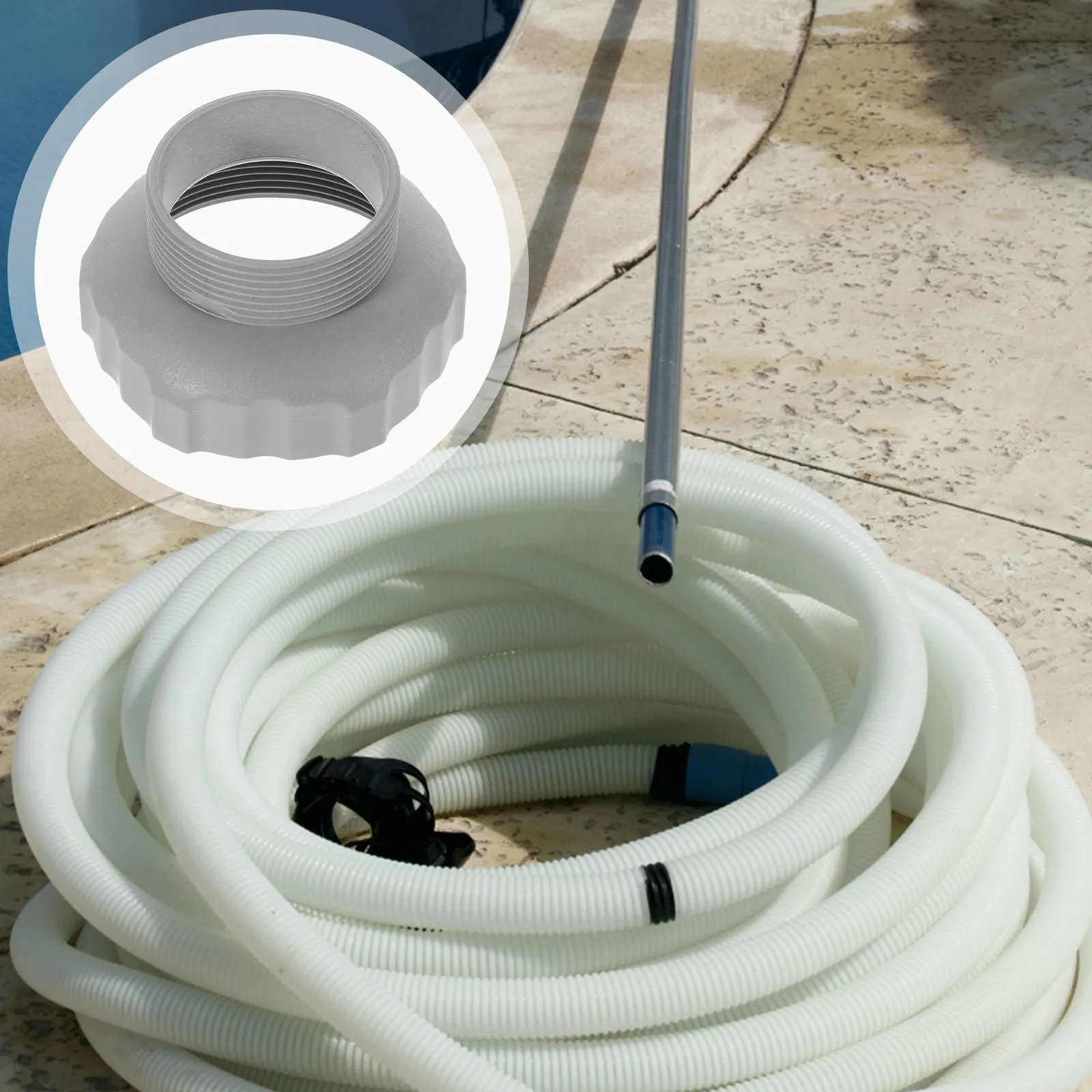 

Replacement Pool Skimmer Hose Adapter Plastic for 11239 Compatible with Above Ground Pool Skimmer Accessories Professional Use